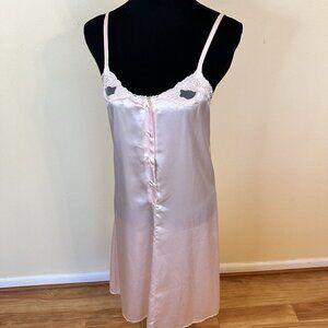 Vintage Womens Pink Nightie Sleepwear Nightgown Small Midi 1980s Amaretta